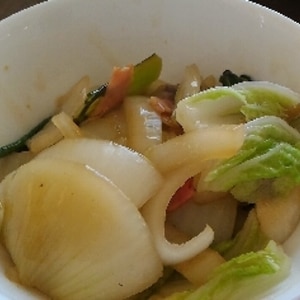 白菜が余ったら、簡単野菜炒め